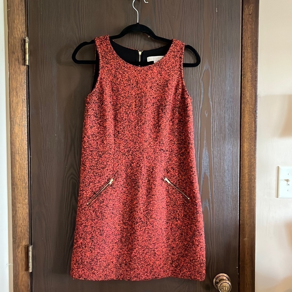 LOFT Red Sleeveless Dress